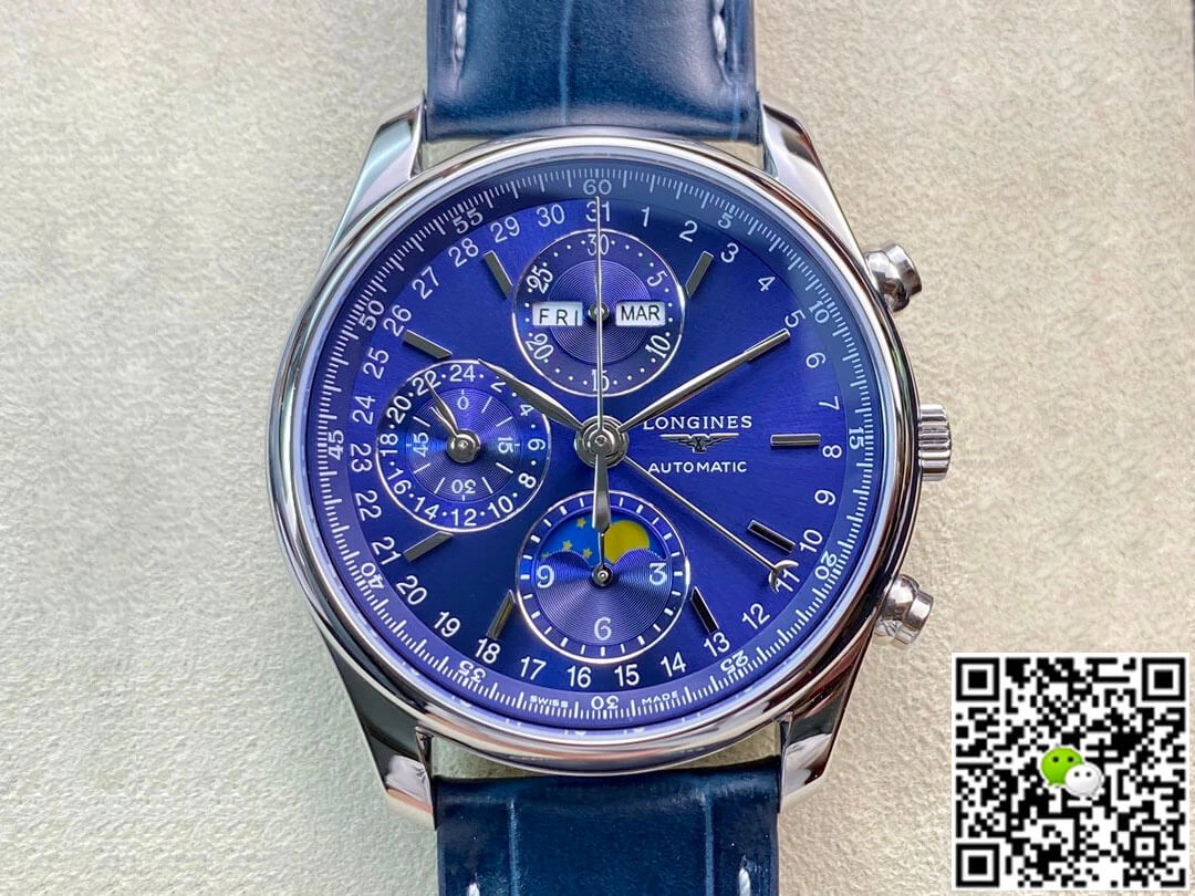Longines Master Collection L2.773.4.92.0 YL Factory 1:1 Best Edition Replica Watch Blue Leather Strap